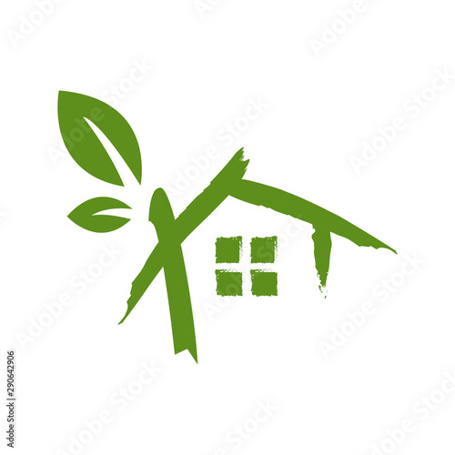 drawing sketch green house logo design vector icon illustratio