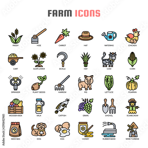 Farm , Thin Line and Pixel Perfect Icons