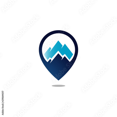 GPS icon vector logo design. Map pointer icon. Pin location symbol.