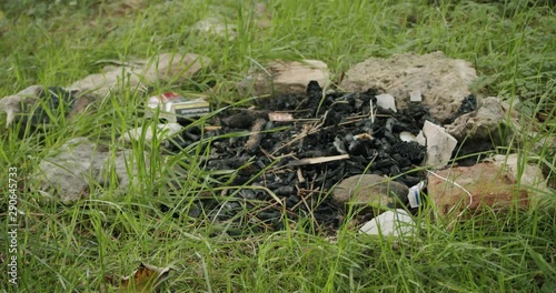 Wallpaper Mural An abandoned fireplace at a campsite at the lake. Torontodigital.ca