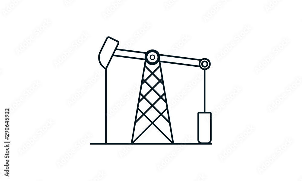 Oil pump icon for energy sector applications or infographics Oil pump icon for energy sector applications or infographics