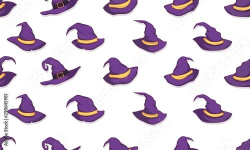 witch hat seamless pattern vector. halloween set vector