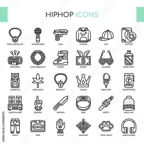Hiphop , Thin Line and Pixel Perfect Icons
