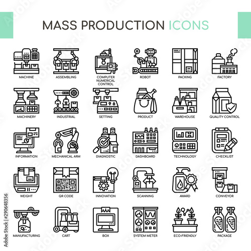Mass Production , Thin Line and Pixel Perfect Icons