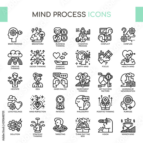 Mind Process , Thin Line and Pixel Perfect Icons