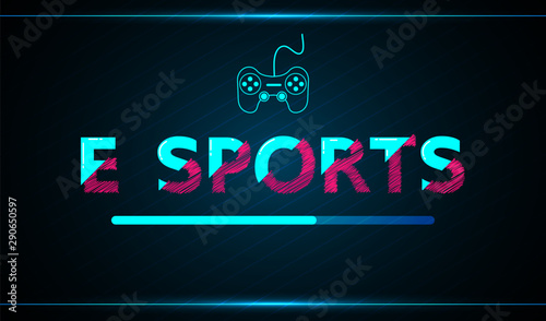 E-sports vector abstract technology game design for business future.	