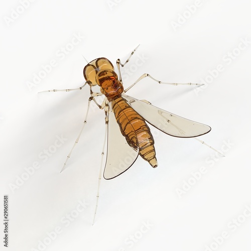 The mosquito liquid texture like a honey stand on white background with 3d rendering.