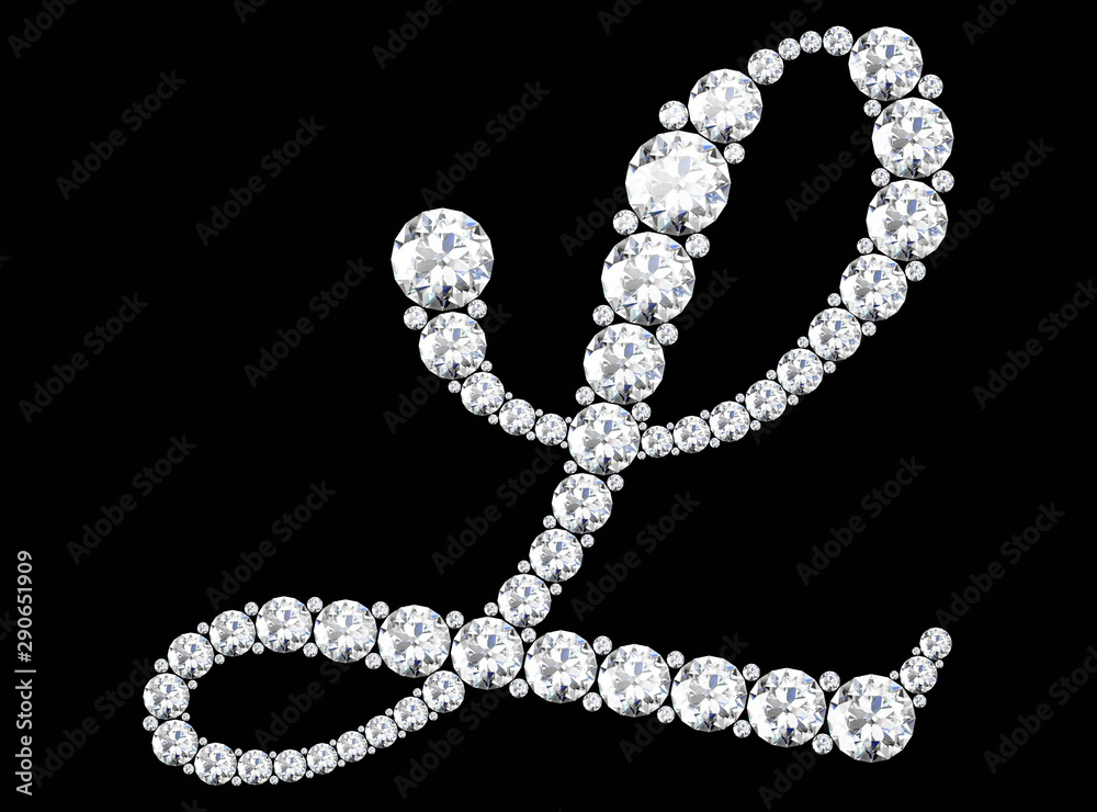 diamond letters with gemstones (high resolution 3D image) diamond letters with gemstones (high resolution 3D image)