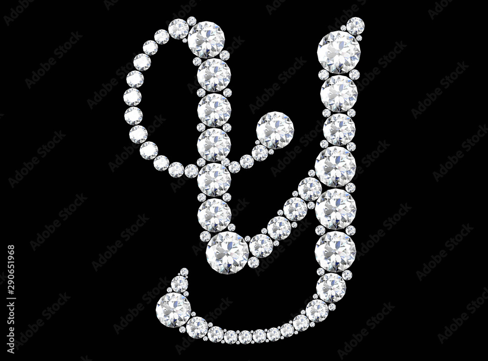 diamond letters with gemstones (high resolution 3D image) diamond letters with gemstones (high resolution 3D image)