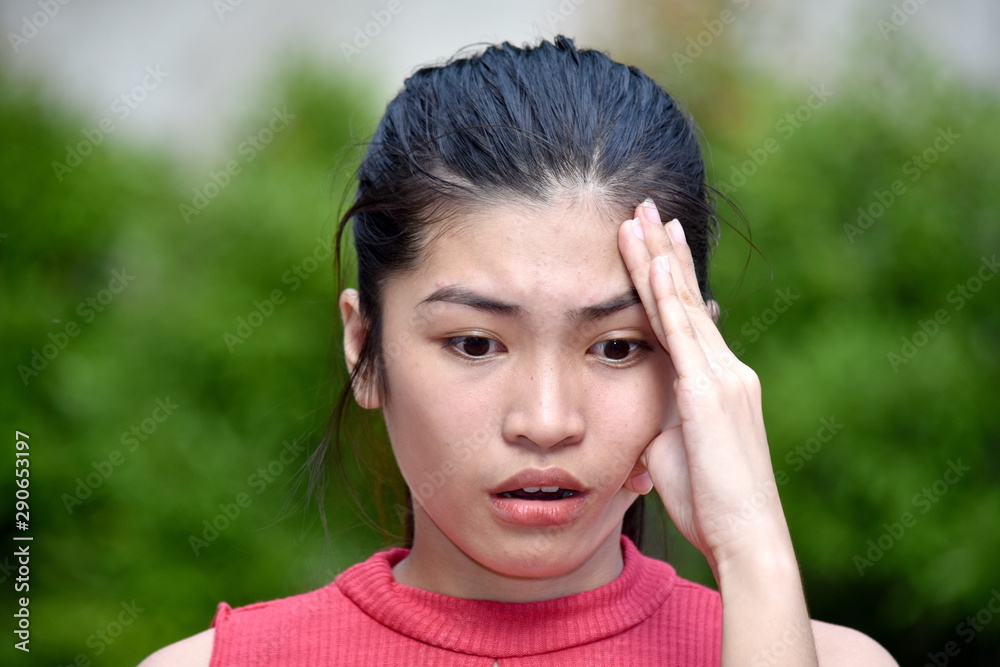 A Female Youngster And Anxiety A Female Youngster And Anxiety