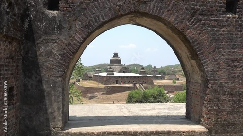 Picture out of the Shite-Thaung-Tempel from the Htukkant Thein Temple in Mark U, rakhine state, Myanmar photo