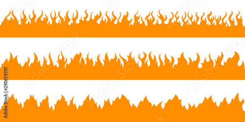 Fire flame frame borders