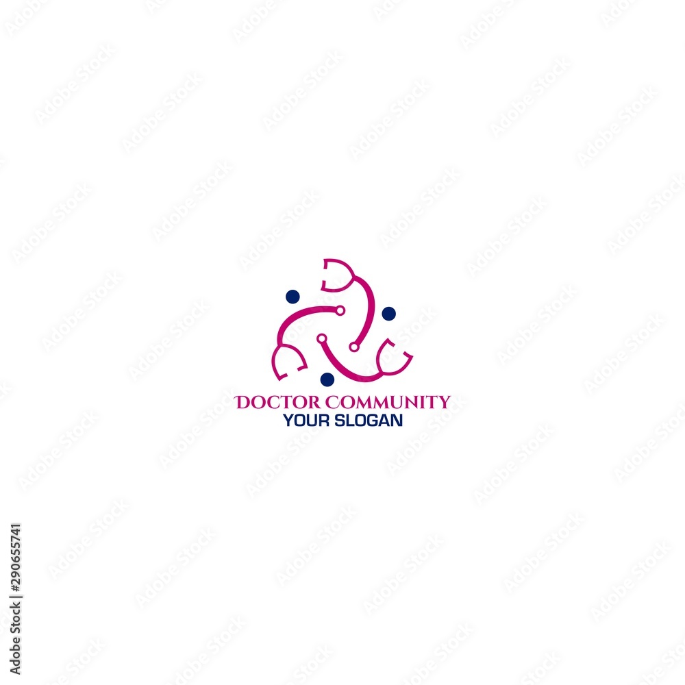 Doctor Community Logo Design Vector Doctor Community Logo Design Vector