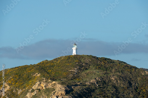 Pencarrow lighthouse scenery on the Coastline at Wellington New Zealand