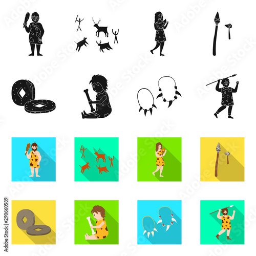 Isolated object of evolution and neolithic icon. Collection of evolution and primeval vector icon for stock.
