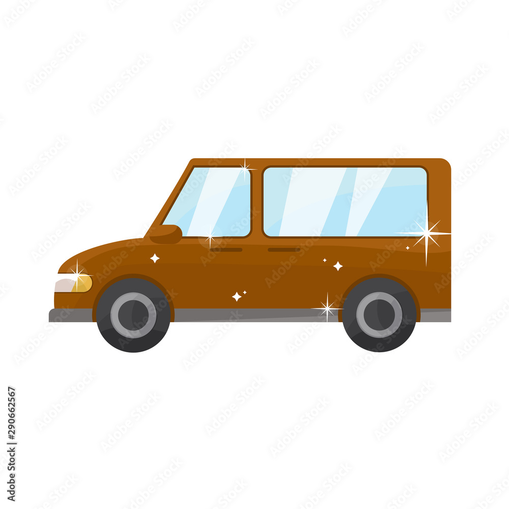 Isolated object of car and vehicle sign. Collection of car and road stock vector illustration.