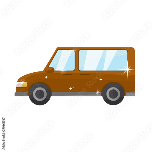 Isolated object of car and vehicle sign. Collection of car and road stock vector illustration.