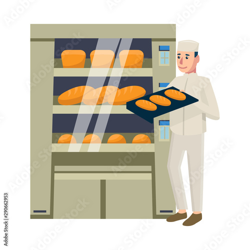 Isolated object of oven and confectioner sign. Set of oven and bread stock vector illustration.