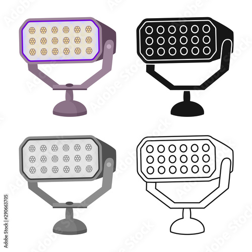 Isolated object of spotlight and theatrical icon. Graphic of spotlight and spot vector icon for stock.