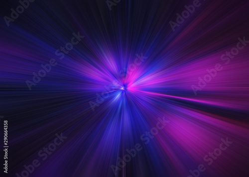 Light explosion star with glowing particles and lines. Beautiful abstract rays background.