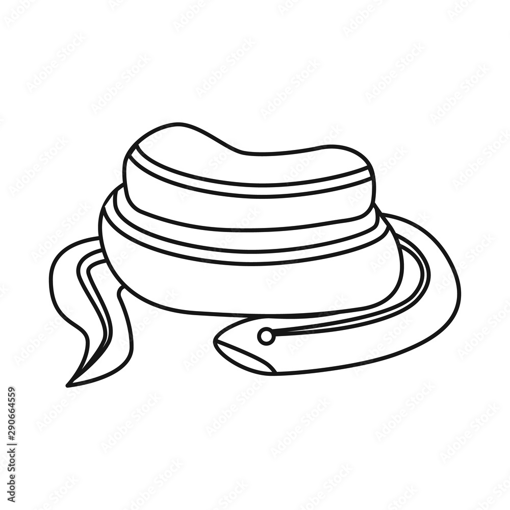Vector design of serpent and red sign. Graphic of serpent and skin stock symbol for web. Vector design of serpent and red sign. Graphic of serpent and skin stock symbol for web.