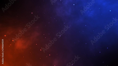 Red fire versus blue ice dynamic abstract background with star vertex swirl movement texture