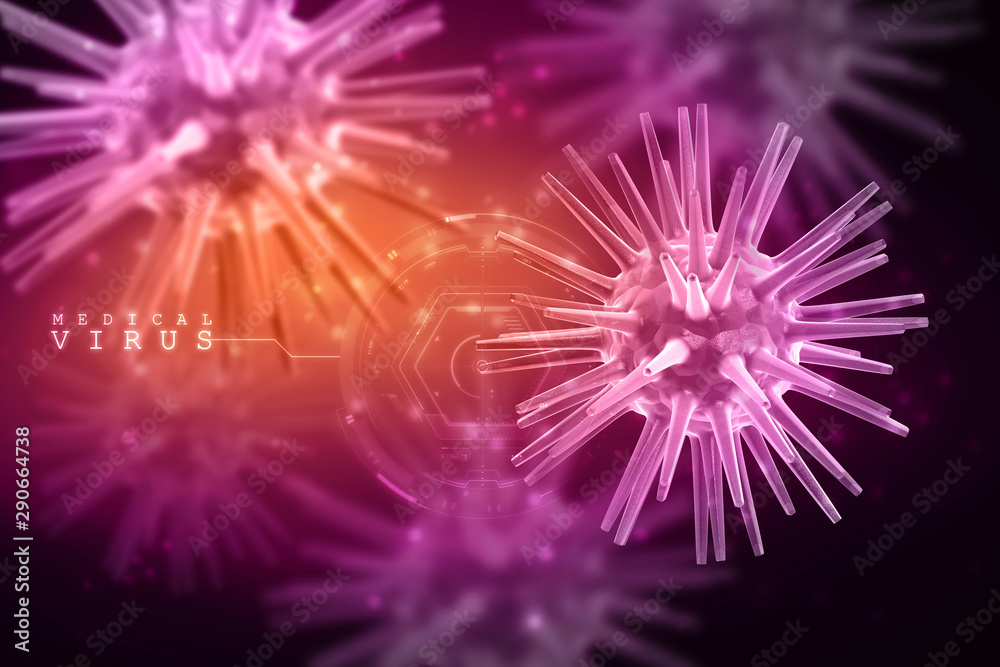 3d rendering Virus bacteria cells background 3d rendering Virus bacteria cells background