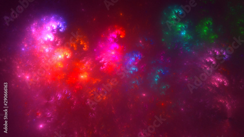 Fototapeta Naklejka Na Ścianę i Meble -  3D rendering multicolored abstract fractal