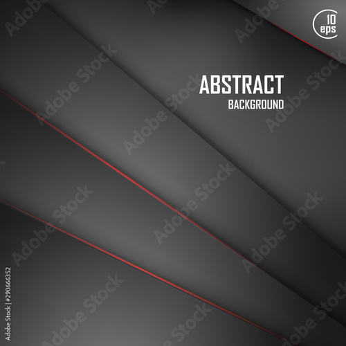 Abstract background of black origami paper. Vector illustration