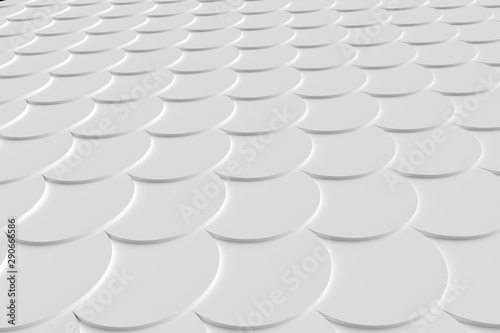 Abstract white background with circles closeup