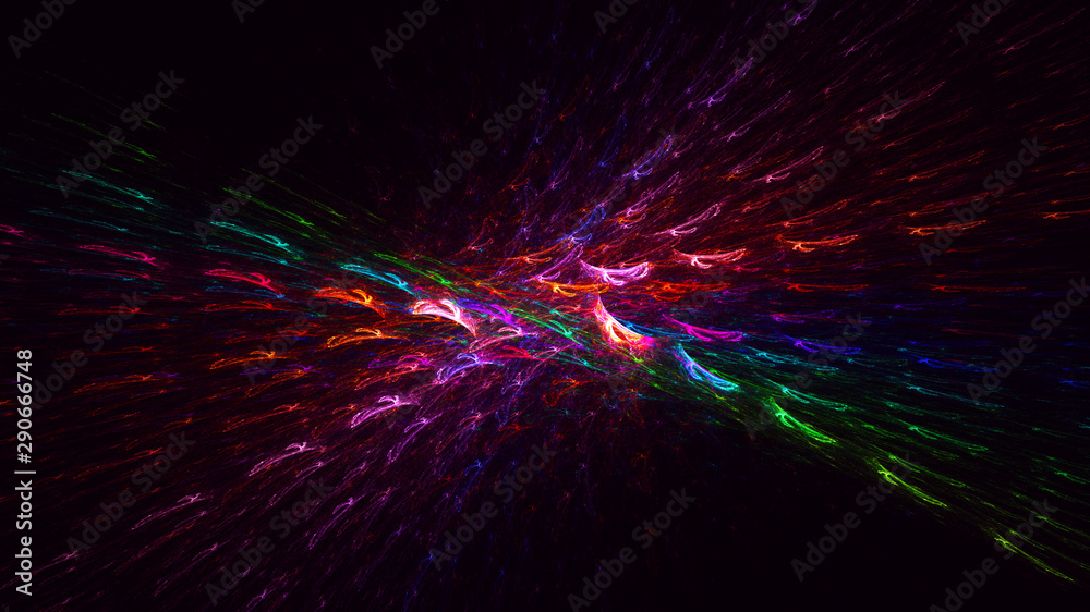 Obraz premium 3D rendering multicolored abstract fractal