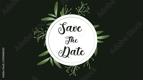 save the date vector, leaves vector, save the date leave vector design, save the date floral vector design, floral art