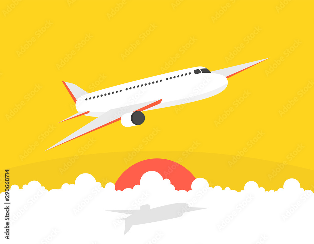 Airplane. Vector illustration.
