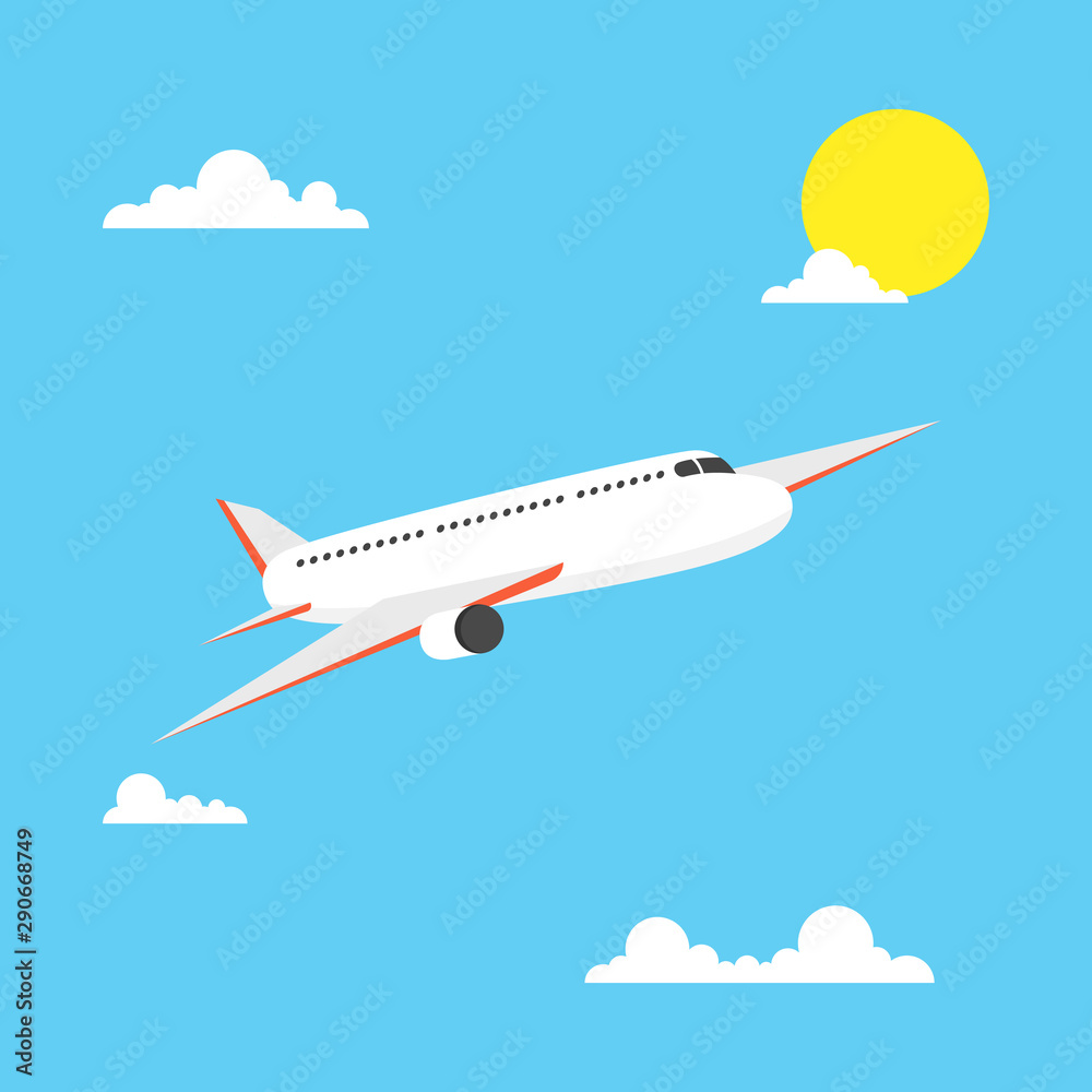 Airplane. Vector illustration.