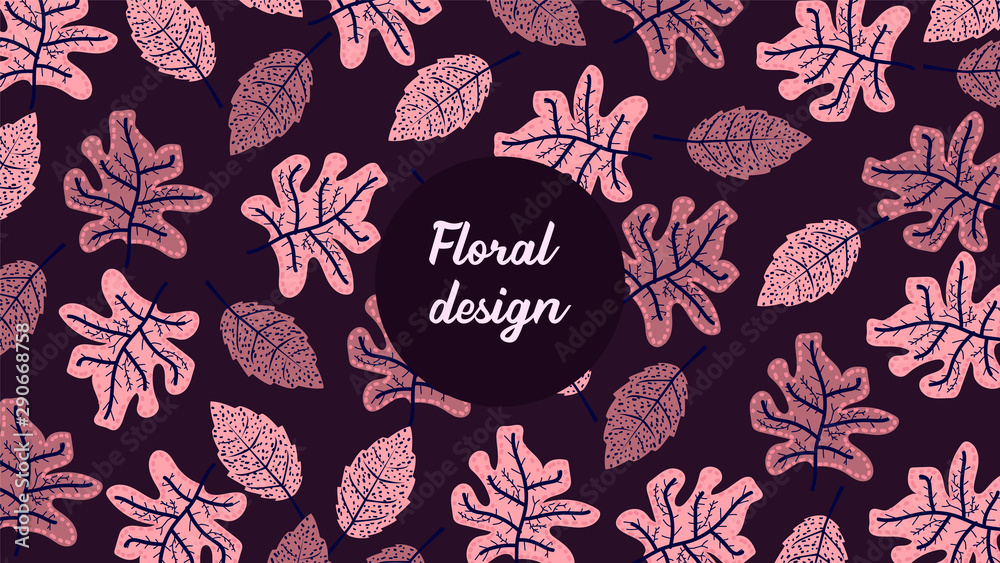 Fototapeta premium floral design, floral art, flowers, floral vector art design, floral vector background, leaves vector background