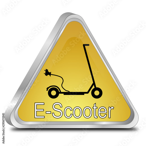 E-Scooter Button - 3D illustration