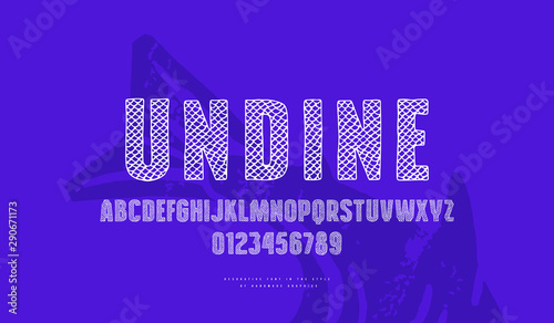 Sans serif font in the style of handmade graphics