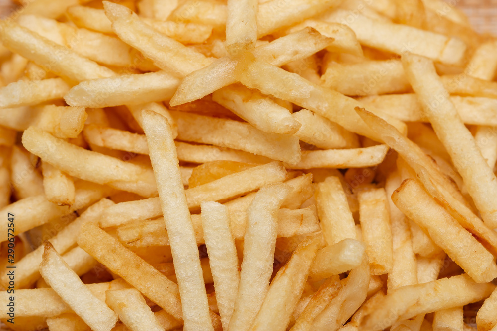 thin straw fried potatoes on a white background thin straw fried potatoes on a white background