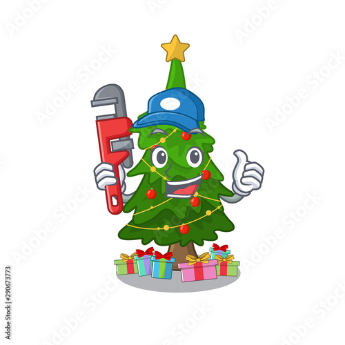 Plumber christmas tree toy shaped a character