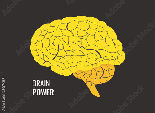 Brain power. Thinking people concept. Vector illustration.