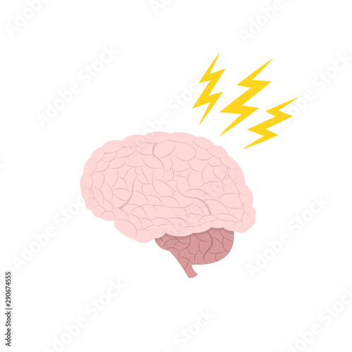 Brain power concept. Vector illustration.