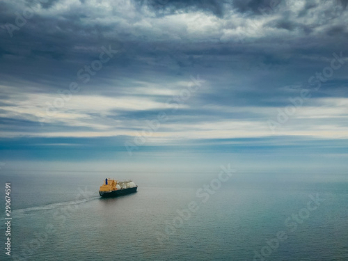 LNG tanker in the sea