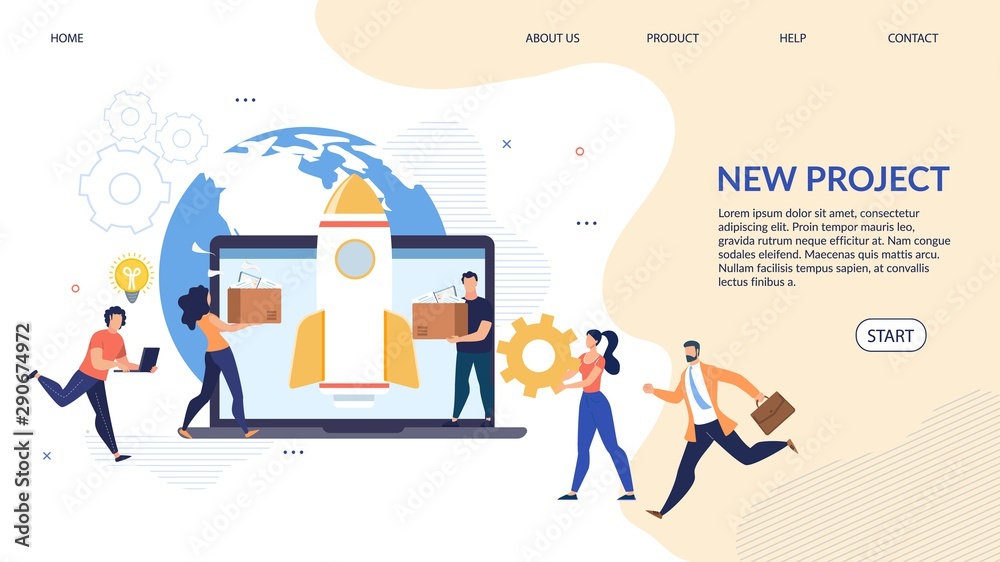 New Global Project Creation Design Landing Page