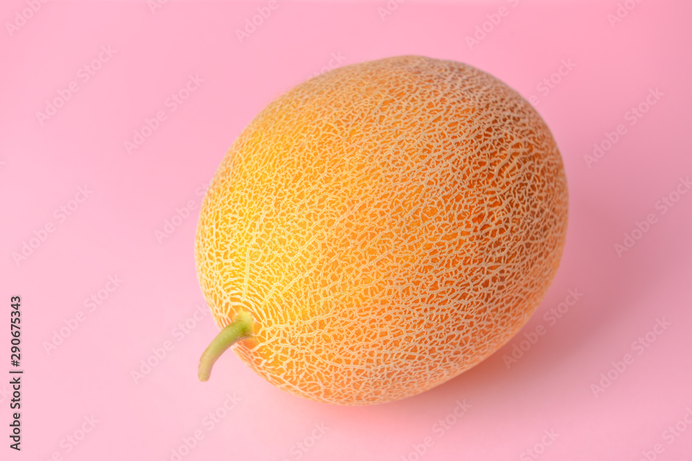 Sweet ripe melon on color background Sweet ripe melon on color background