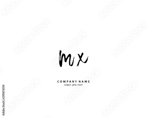 MX Initial letter logo template vector