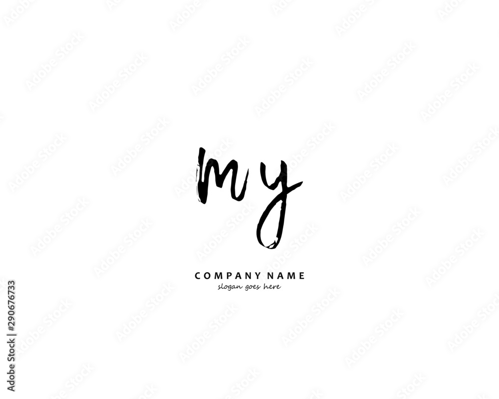 MY Initial letter logo template vector MY Initial letter logo template vector