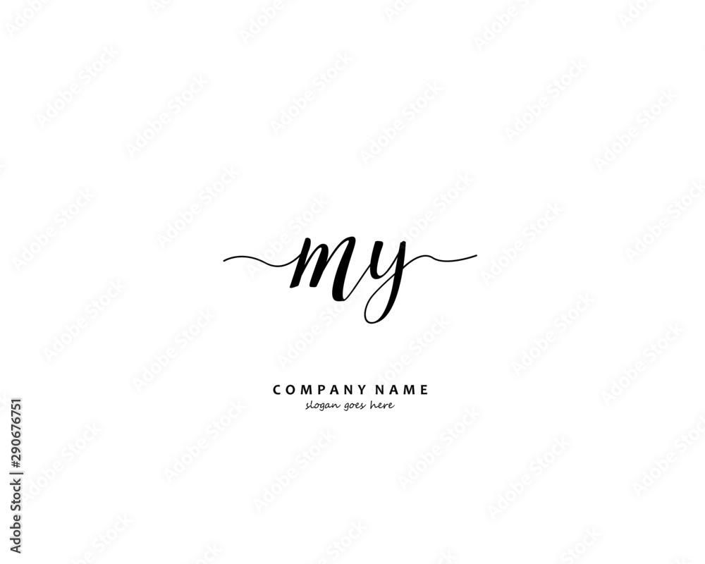 MY Initial letter logo template vector MY Initial letter logo template vector