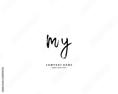 MY Initial letter logo template vector