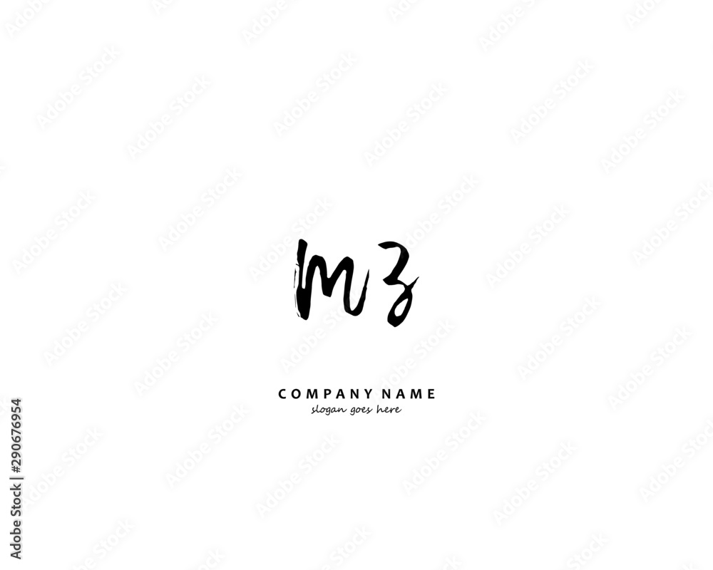 MZ Initial letter logo template vector MZ Initial letter logo template vector