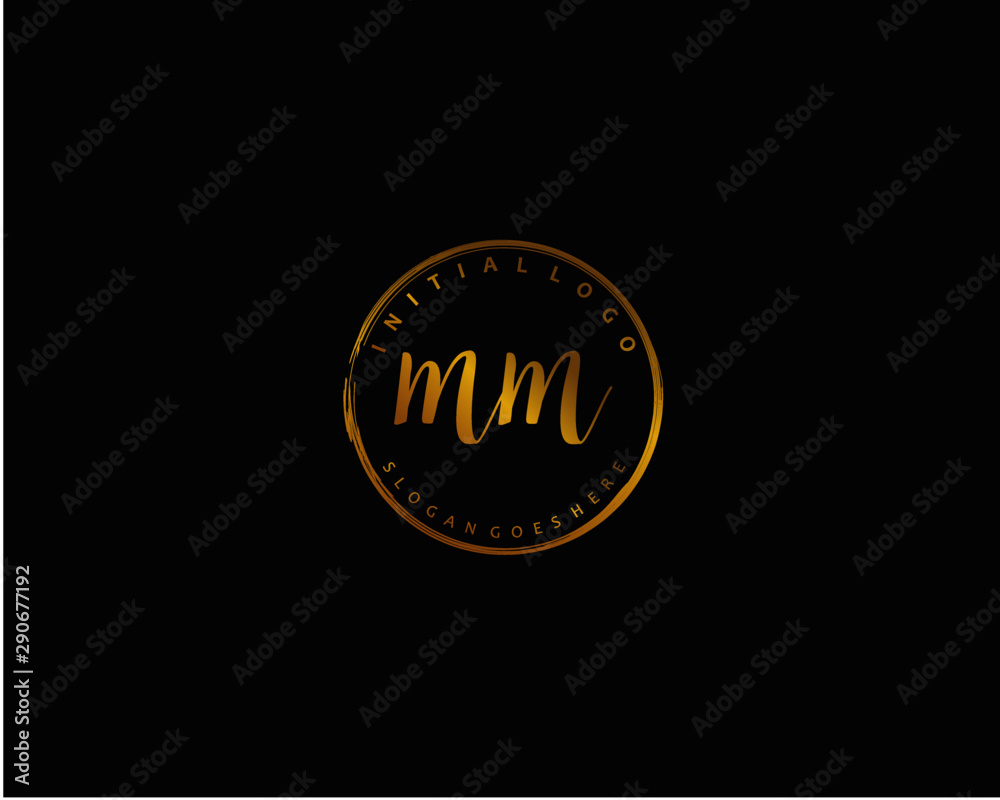 MM Initial letter logo template vector